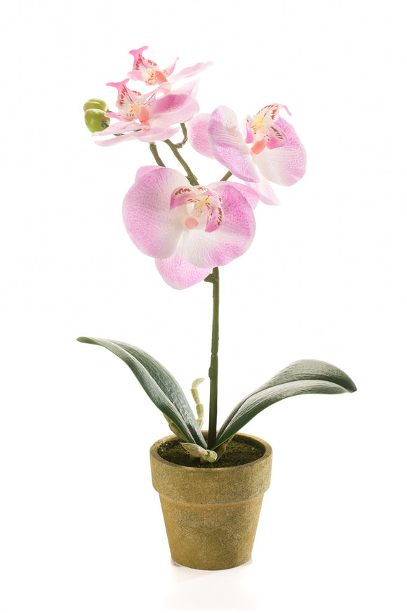 Orchidee künstlich -  1 Topf - Rosa