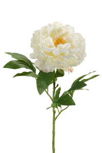 Peonia artificiale - 1 stelo - crema