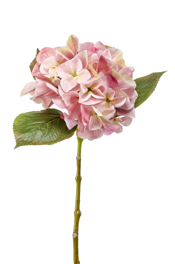 Hortensia artificiel - 1 tête - Rose clair