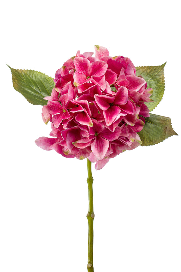 Hortensia artificiel - 1 tête - Fuchsia