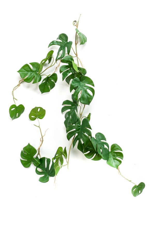 Monstera artificiel - 1 guirlande - Vert