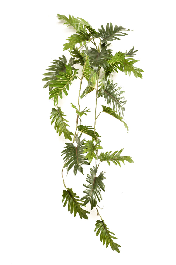 Chute de philodendron artificiel 90 cm - 1 piquet - Vert