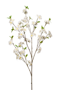 Fiore di ciliegio artificiale - 1 ramo - bianco