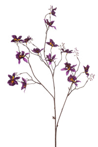 Orchidea artificiale - 1 ramo - Viola