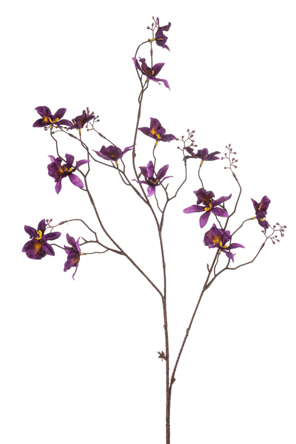 Orchidée artificielle - 1 branche - Violet