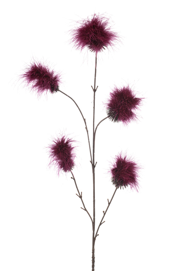 Pompons en plume - 1 branche - Bordeaux