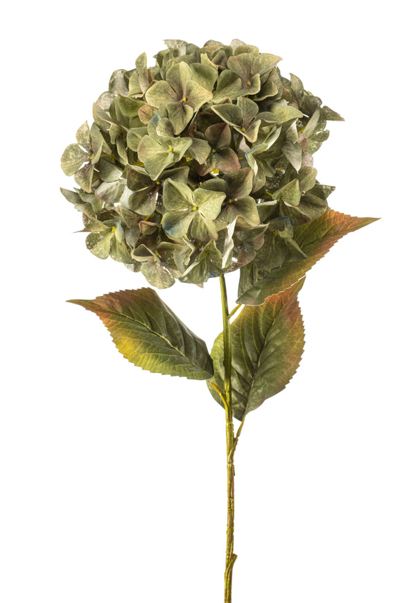 Ortensia XXL artificiale - 1 testa - Verde