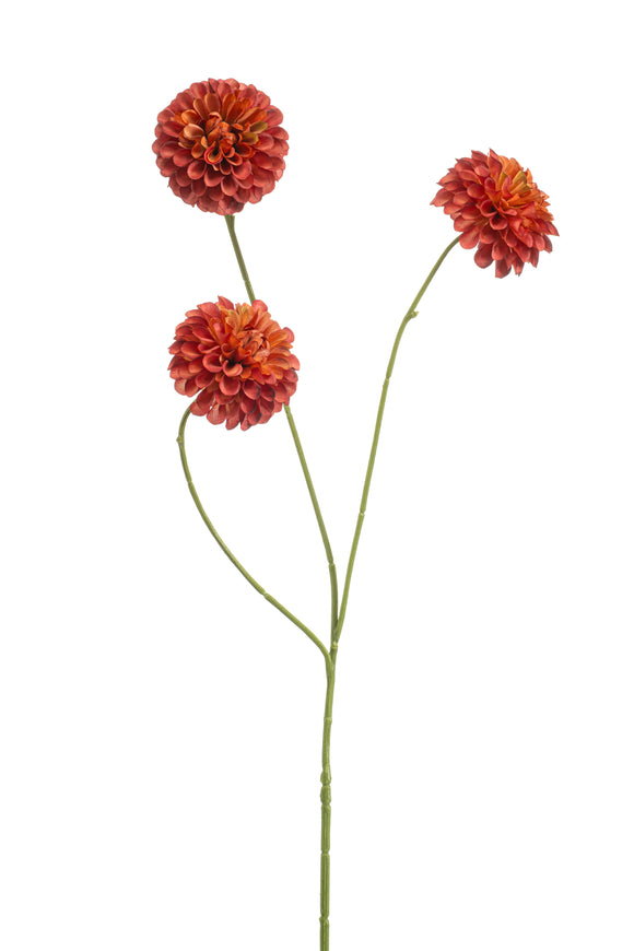 Dalia mini artificiale - 1 stelo - Terracotta