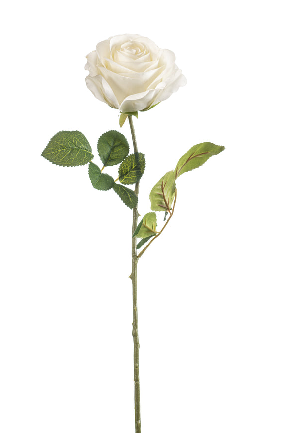 Rosa artificiale - 1 stelo - Bianco