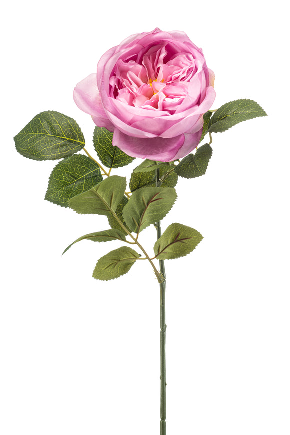 Rose anglaise artificielle - 1 tige - Lilas