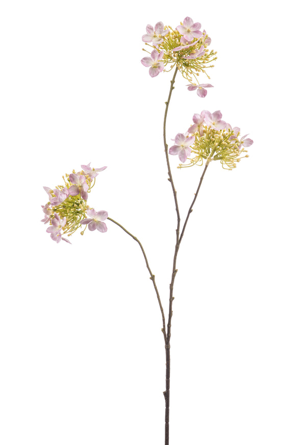 Hortensia artificiel - 1 branche - Rose clair