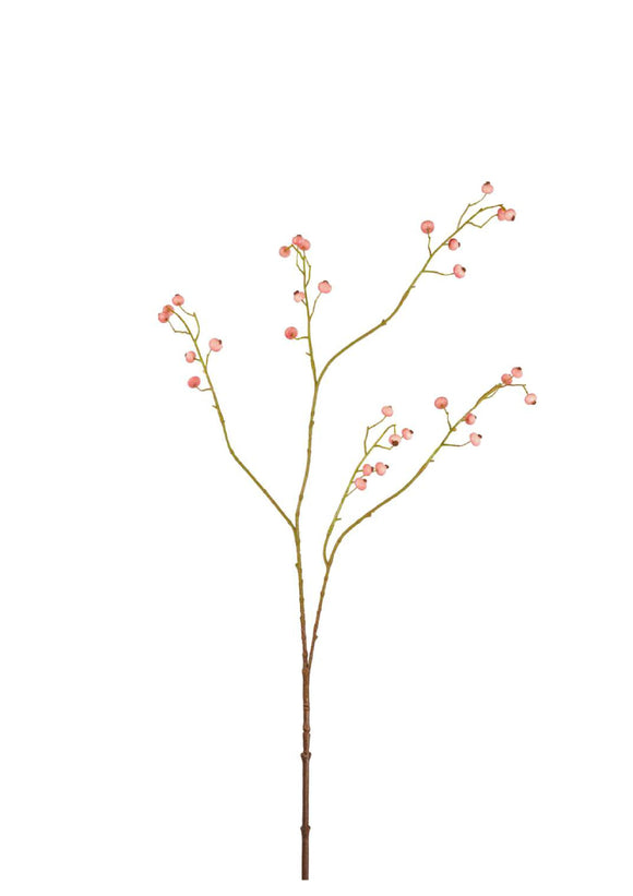 Baies artificielles - 1 branche - Rose