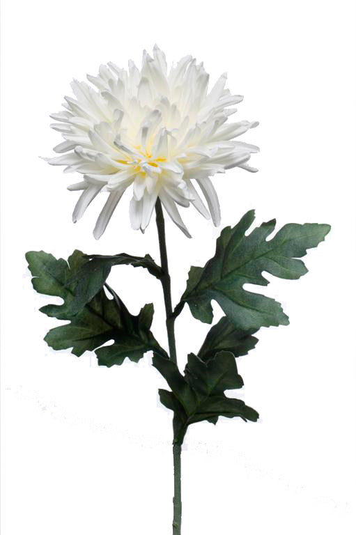 Crisantemo artificiale - 1 stelo - Bianco